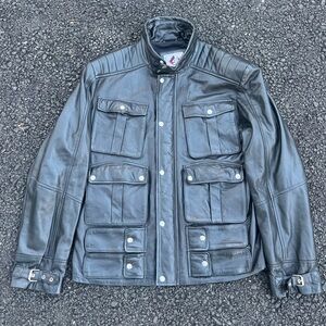 Double Pocket Leather Jacket